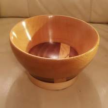 Handmade woodturned mosaic bowl by Wood Cave