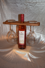 Handmade spalted beech wine glass caddy by Wood Cave