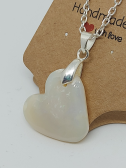 19.5ct Australian opal heart pendant by Wood Cave