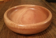 Handmade wood turned mahogany bowl by Wood Cave