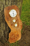 Burr clock weather station by Wood Cave