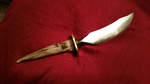 Knife with antler handle by Wood Cave