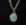 0.5ct green flash Australian precious opal necklace by Wood Cave